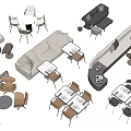 Sectional Sofa With Matching Tables Chairs And Coffee Tables In Modern Interior