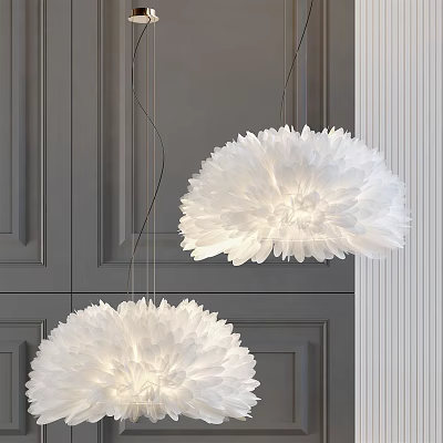 modern chandelier feather chandelier 3d model modern chandelier feather chandelier 3d model