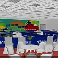 2025 National Fitness Indoor Sports Venue With Table Tennis Tables Spectator Seats And Colorful Decorations