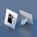 Modern White Photo Frame With Black And White Photo Stand Design