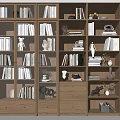 Modern bookcase 3d model