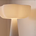 Cream art floor lamp mushroom lamp 3d model