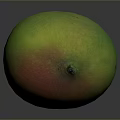 Fresh Vibrant Mango Fruit Featuring Green Yellow Red Skin On Dark Background