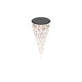 Elegant Modern White Chandelier with Numerous Hanging Teardrop Beads Design 3d model