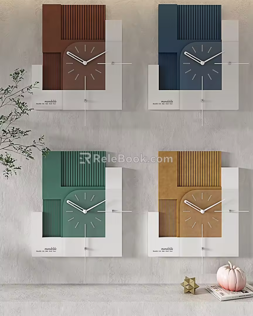 Modern Clock Simple Clock 3d model