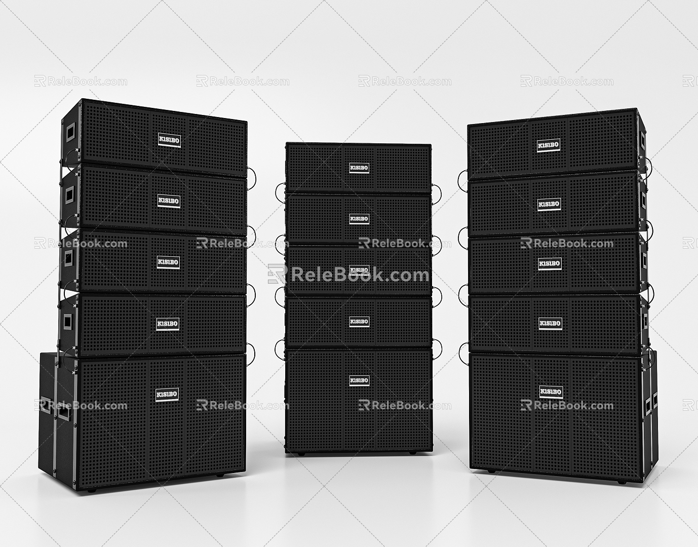 Professional performance line array speaker 3d model