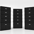 Professional performance line array speaker 3d model