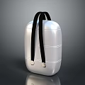 Stylish Silver Backpack With Black Straps Modern Minimalist Fashion Accessory For Daily Use
