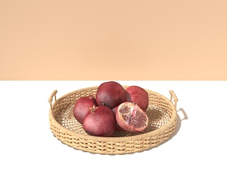 vine blue fruit basket 3d model