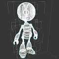 3D Cartoon Robot Character With Round Head Big Eyes And Simple Limbs