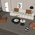 Modern Sofa Coffee Table Combination Sofa Coffee Table 3d model