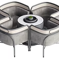 Modern leisure table and chair combination 3d model