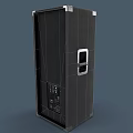 Black Audio Speaker With Dual Large Drivers And Professional Sound System Design