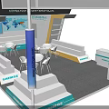 SHIMAGE Exhibition Technology Booth Design With Modern Open Structure And Display Area