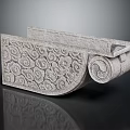 Stone Architectural Decorative Bracket With Intricate Carved Scroll Patterns And Classic Design