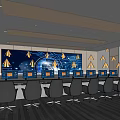Monitoring Hall of Monitoring Room of Dispatching Center 3d model