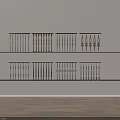 Various Decorative Railings With Different Styles And Ornamental Design Elements 3d model