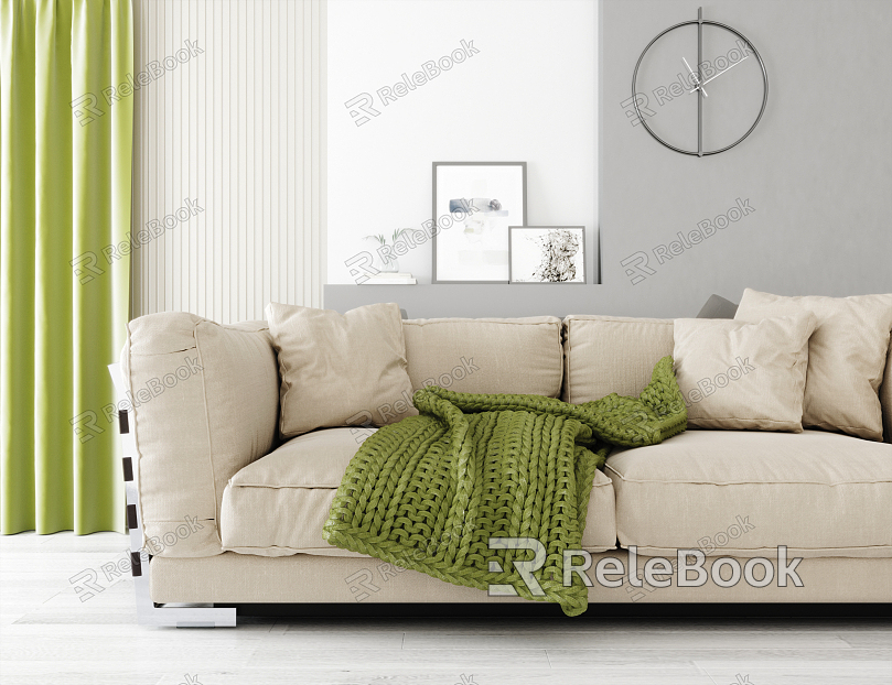 modern double sofa sofa model