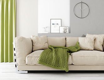 modern double sofa 3d model