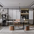 Modern study 3d model