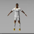 Football Player Wearing White Jersey With Fly Emirates Logo And Number 11 In Yellow Cleats