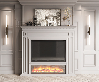 American Fireplace 3d model