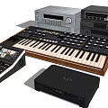 High Quality Audio Equipment With Synthesizer Keyboard Radio Tape And CD Player