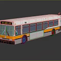 VIA METRO Modern City Bus With White Yellow And Blue Stripes Design