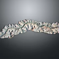 Natural Mountainous Terrain With Detailed Topographic Features And Valley Formations