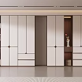 Modern Wardrobe Interior Design With White Cabinets Brown Wood And Drawers