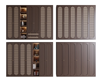 French Middle Style Wardrobe Dresser 3d model