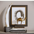 Modern ornaments combination ivory decorative ornaments combination 3d model
