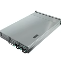 Rackmount Server with Gray Enclosure Featuring Multiple Drive Bays and Ventilation Slots