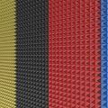 Colorful Acoustic Foam Panels With Pyramid Texture In Blue Yellow Black Red