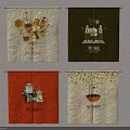 Colorful Fruit Themed Banners Featuring The Big Banana Apple Orange Mango