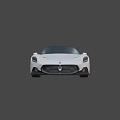 White Maserati Sports Car with Sleek Body Design Black Roof and Modern Alloy Wheels