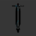 Modern Electric Scooter With Black Body Blue Accent Lines And Urban Commuting Design