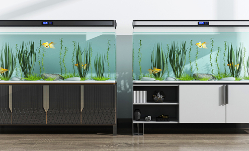 Modern Fish Tank Intelligent Landscape Fish Tank Aquarium 3d model