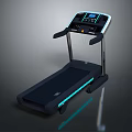 Modern Treadmill With Digital Display And Blue LED Light For Home Gym