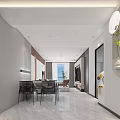 Modern Living and Dining Room Interior Design With TV Wall Fireplace And Decorative Art
