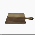 Wooden Cutting Board With Handle For Food Preparation In Home Kitchen