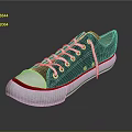 Classic Black Canvas Casual Shoes With White Laces And White Sole Design