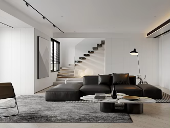 modern living room 3d model