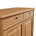 Wooden Entryway Side Cabinet With Double Doors And Drawers For Home Storage