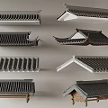 Traditional Chinese Roof Tile Components With Various Styles And Wooden Supports