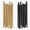 Modern Elegant Wall Sconce With Gold And Black Vertical Tube Design