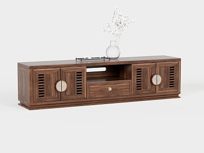 New Chinese TV Cabinet Solid Wood TV Cabinet Chinese TV Cabinet 3d model