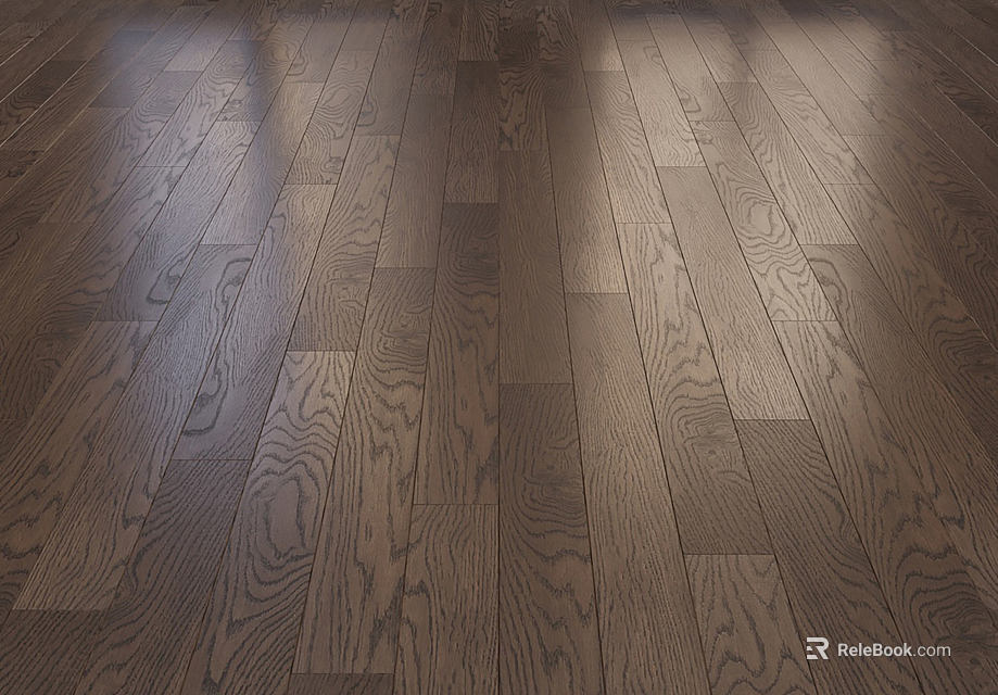 Elegant Hardwood Flooring With Natural Wood Grain Warm Brown Smooth Surface For Modern Home Interior 3d model 