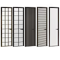 Modern Casement Doors With Different Design Styles Including Glass Panels Grid Patterns And Vertical Slats
