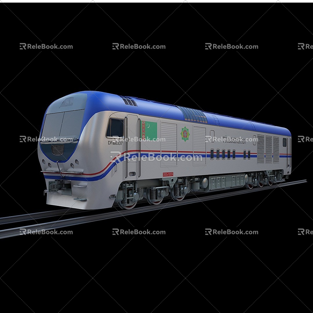 Modern Turkmen railway locomotives 3d model